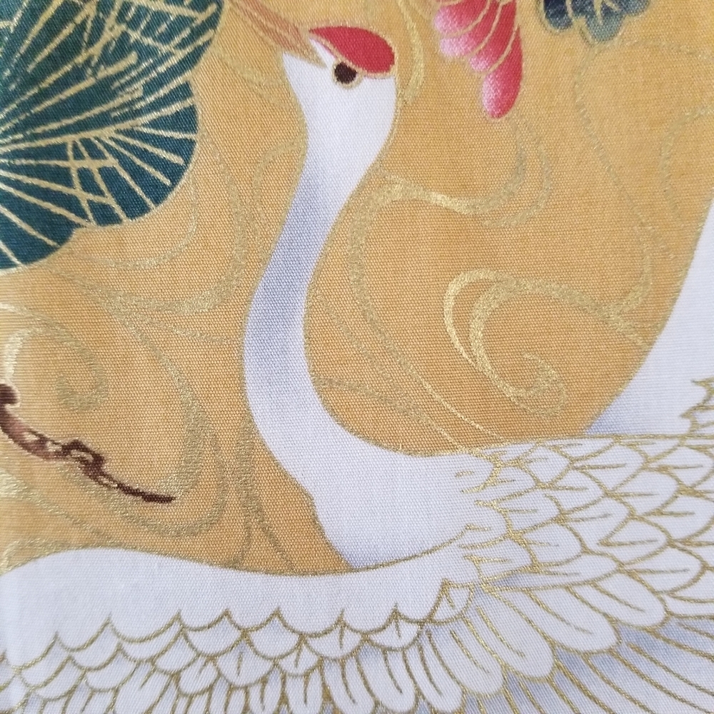 Vintage Handmade Crane Asian Theme Wall Art - Picture 4 of 15